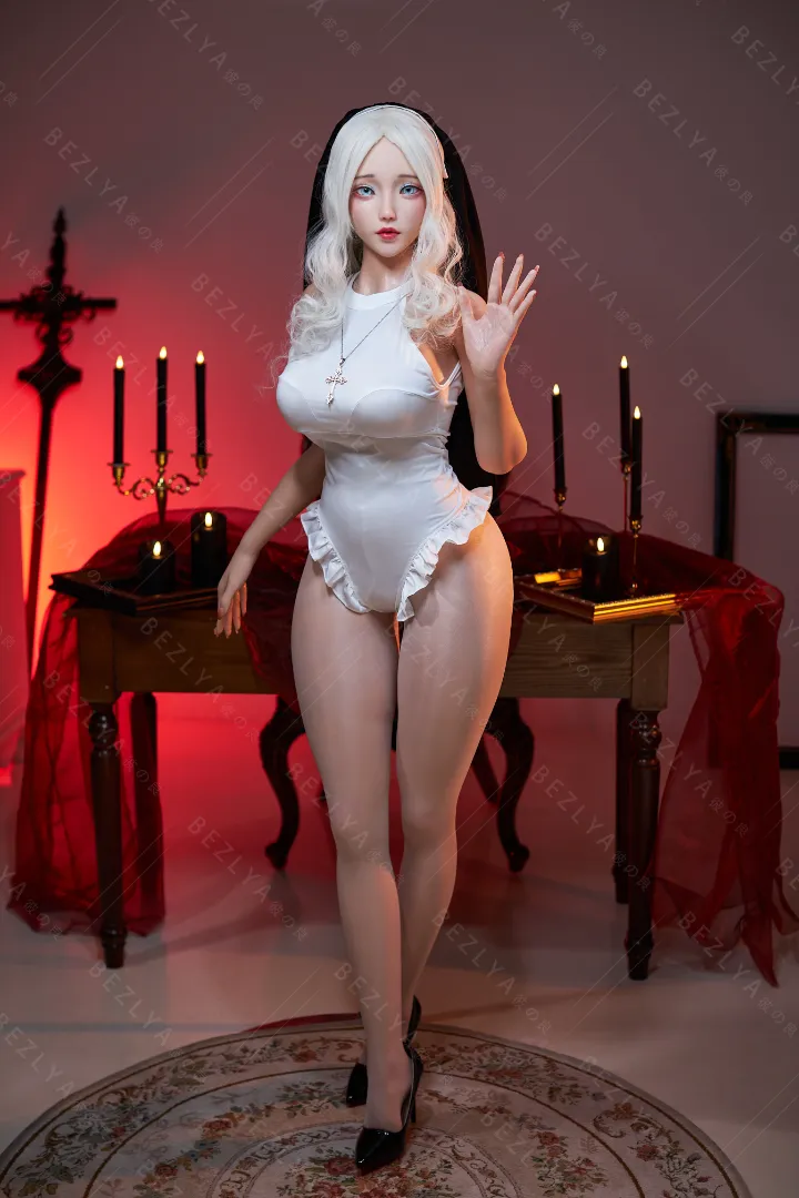 155cm (5ft1) Eカップ 軽量 シリコン ラブドール, 可動式顎 ヘッド Cyrtanthera